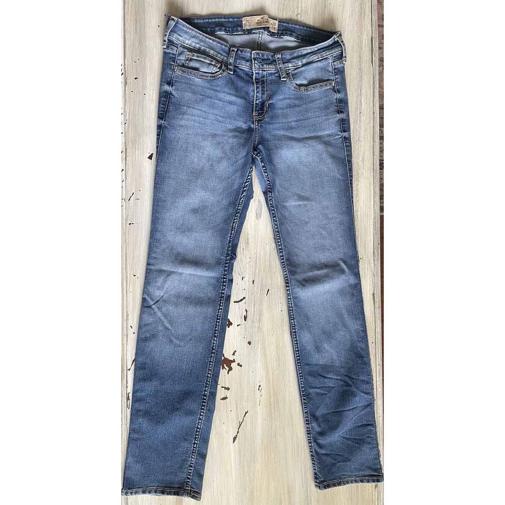 Hollister Women's Super Skinny High Rise Jeans Size 7S Blue Dark Wash (28x29)